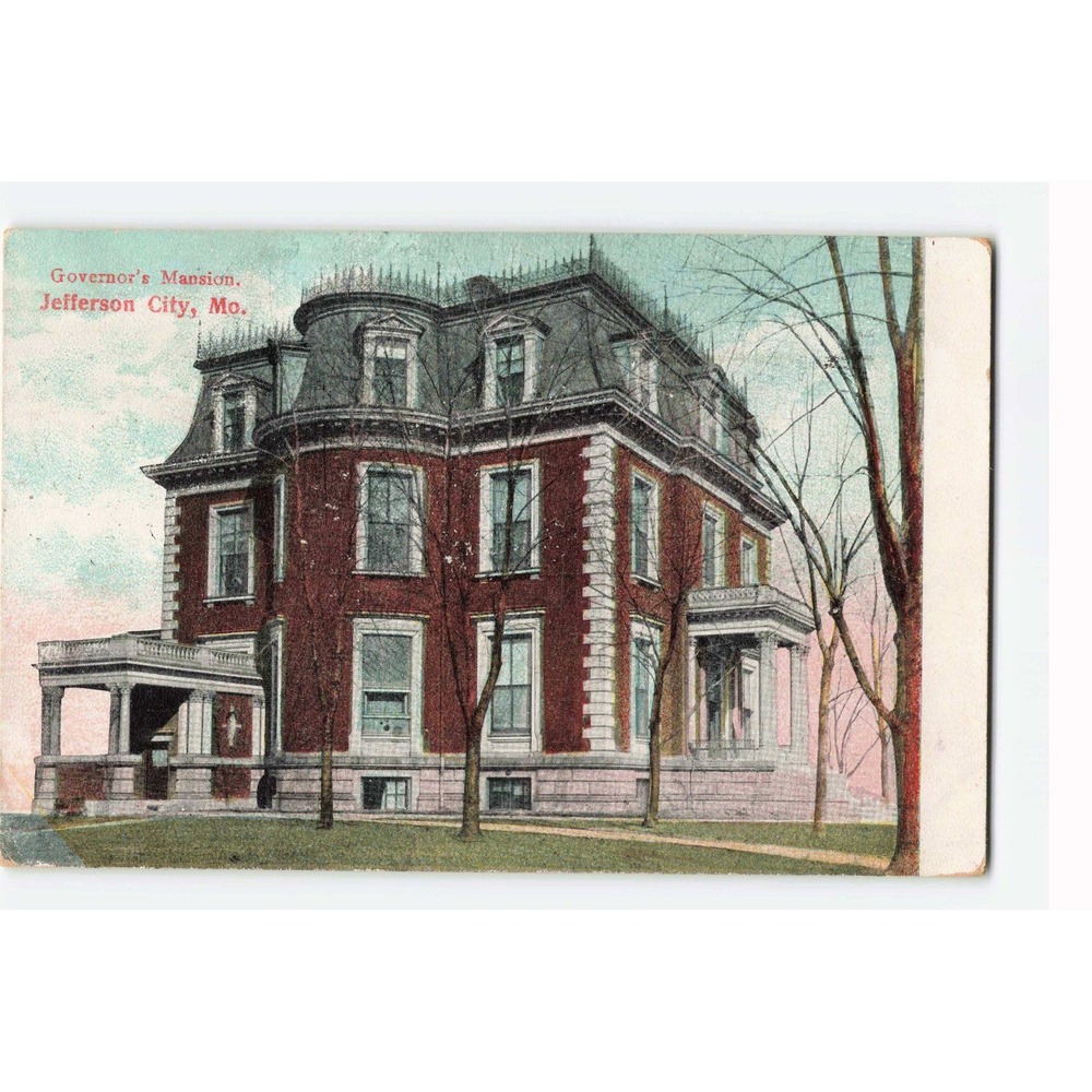Vintage 1912 Governors Mansion Jefferson City Missouri Postcard C.E. Wheelock VG